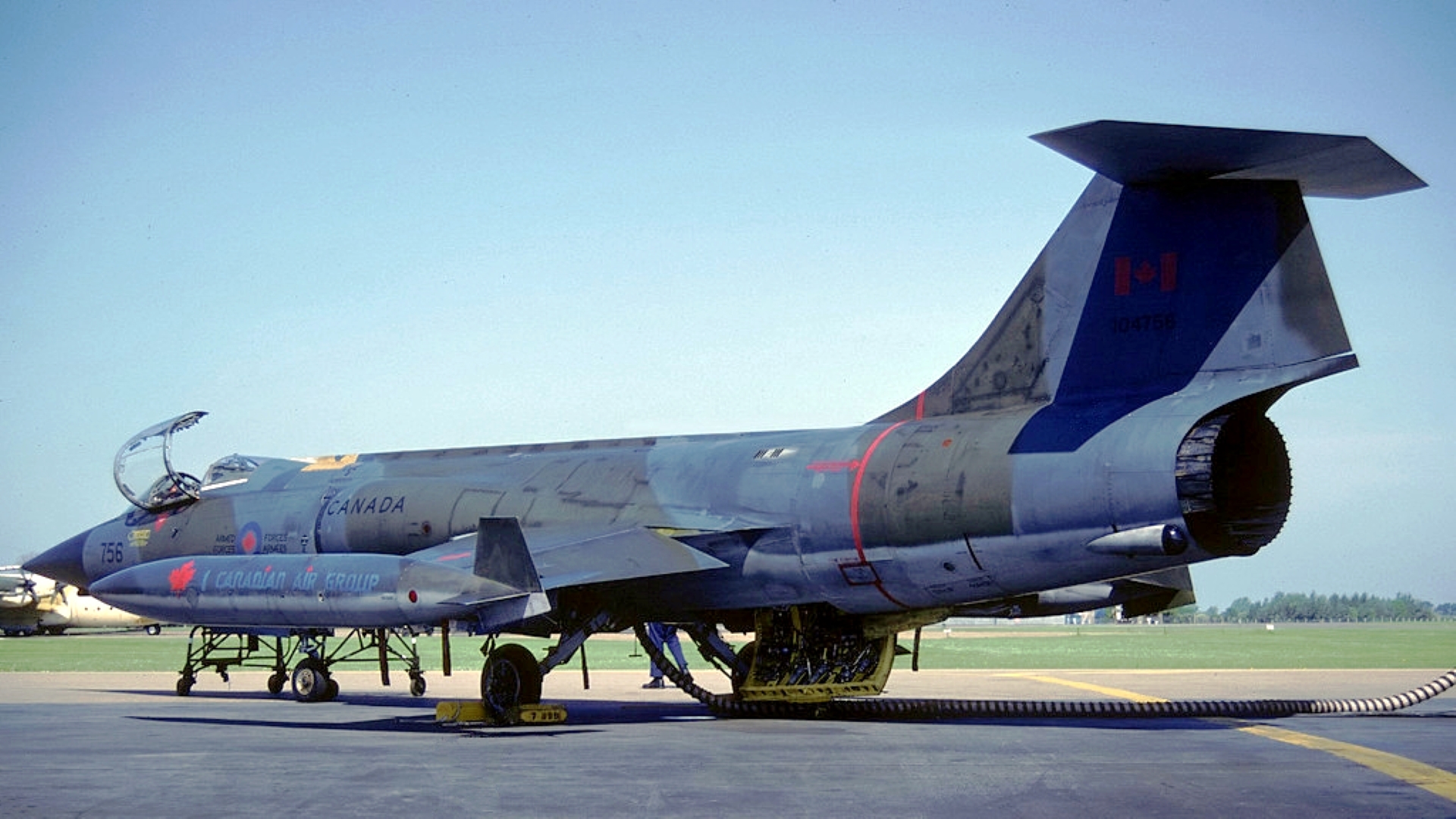 Canadian Armed Forces CF-104 at „Air Fete 1982” airshow at RAF Mildenhall USAF Base in Suffolk, England
